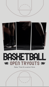 Basketball Ongoing Tryouts Instagram reel Image Preview