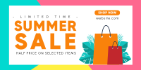 Summer Shopping Twitter Post Design