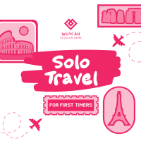 Stickers Solo Traveler Instagram Post Design