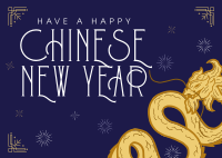 Majestic Chinese New Year Postcard Design