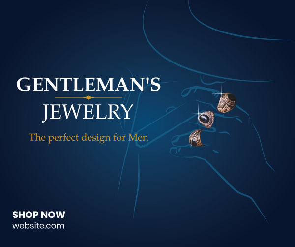 Gentleman's Jewelry Facebook Post Design Image Preview