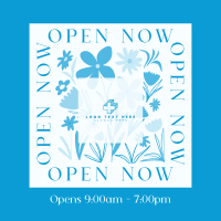 Open Flower Shop Instagram Post Design