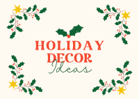 Christmas Decoration Ideas Postcard Design