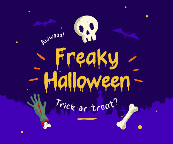 Freaky Halloween Facebook Post Design