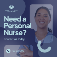 Hiring Personal Nurse Instagram post Image Preview