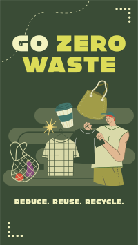 Practice Zero Waste Instagram story Image Preview