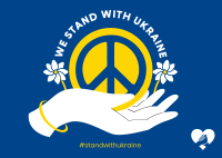 Ukraine Peace Hand Postcard Design