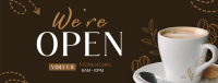 Cafe Opening Announcement Facebook Cover Image Preview