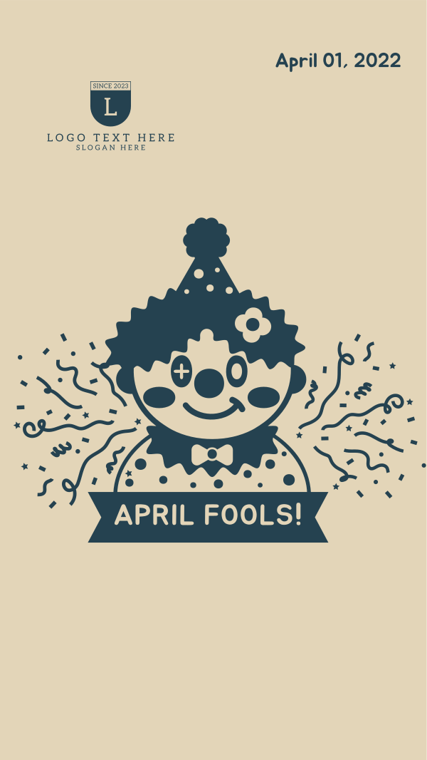 April Fools Clown Banner Facebook Story Design Image Preview