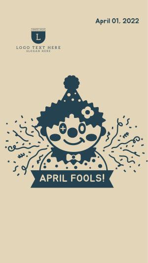April Fools Clown Banner Facebook story Image Preview