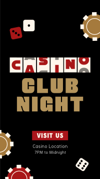 Casino Club Night Facebook story Image Preview