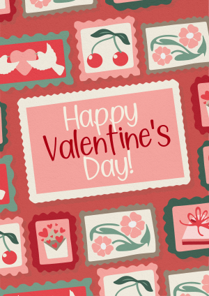 Rustic Retro Valentines Greeting Flyer Image Preview