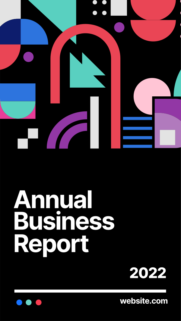 Annual Business Report Bauhaus Instagram Story Design Image Preview