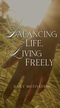 Balanced Life Motivation Instagram reel Image Preview