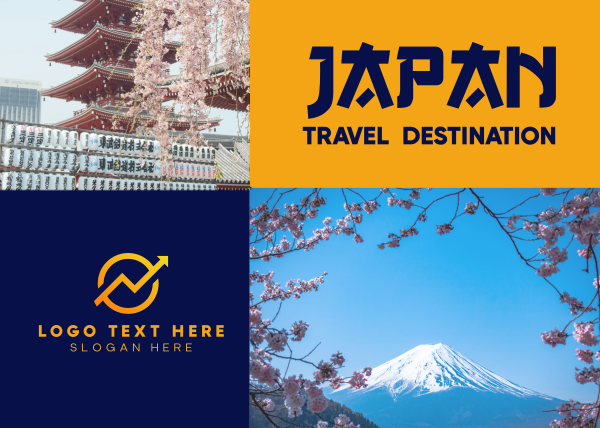 Japan Travel Postcard Design Image Preview