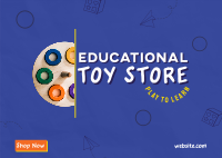 Educational Toy Store Postcard Image Preview
