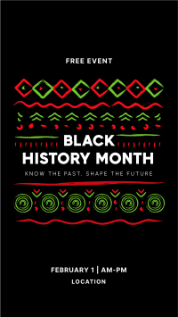 Black History Month Pattern Facebook Story Design