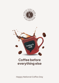 Coffee Before Everything Poster Design