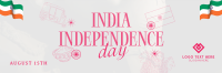 India Independence Symbols Twitter Header Design