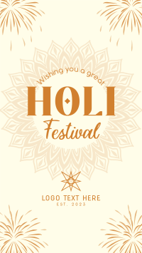 Happy Holi Facebook Story Design