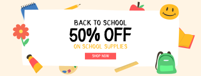 Back to School Discount Facebook cover Image Preview