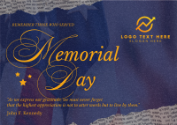 Rustic Memorial Day Postcard Design