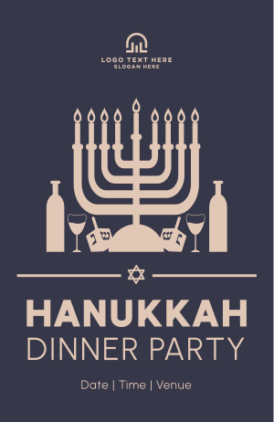 Happy Hanukkah Invitation Image Preview
