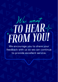 Generic Customer Feedback Poster Design