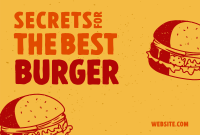 Retro Grilled Burger Pinterest Cover Design