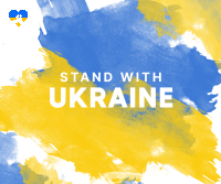 Stand with Ukraine Paint Facebook Post Design