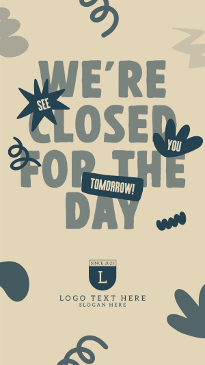 We're Closed Today Facebook story Image Preview