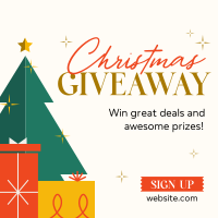 Christmas Holiday Giveaway Instagram Post Design