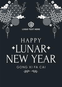 Beautiful Ornamental Lunar New Year Poster Image Preview