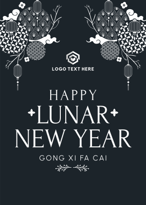 Beautiful Ornamental Lunar New Year Poster Image Preview