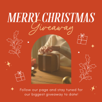 Holly Christmas Giveaway Instagram Post Design