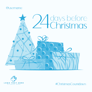 Fancy Christmas Countdown Instagram post Image Preview