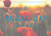 Poppy Flower Anzac Day Postcard Image Preview