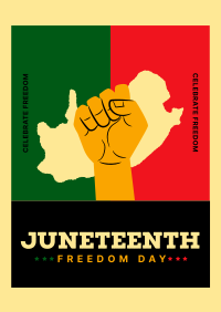 Juneteenth Freedom Celebration Poster Design