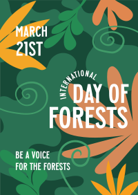 Foliage Day of Forests Poster Design