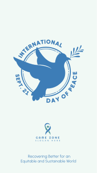 Day Of Peace Dove Badge Instagram story Image Preview