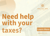 Need Tax Assistance? Postcard Image Preview