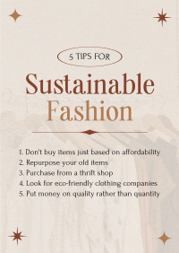 Stylish Chic Sustainable Fashion Tips Poster Image Preview