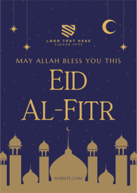 Night Sky Eid Al Fitr Flyer Image Preview
