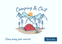 Camping and Chill Postcard Image Preview
