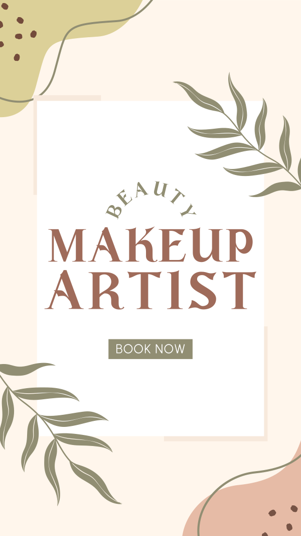 Book a Makeup Artist Facebook Story Design Image Preview