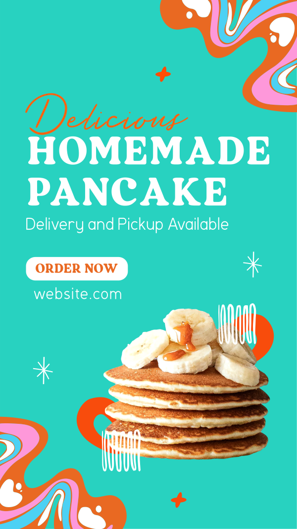 Homemade Pancakes Facebook Story Design