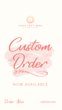 Brush Custom Order Instagram reel Image Preview