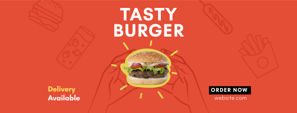 Burger Home Delivery Facebook Cover Design Image Preview