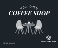 Coffee Shop is Open Facebook post Image Preview