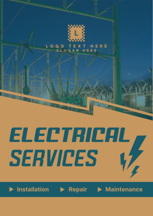 Professional Electrician Poster Image Preview